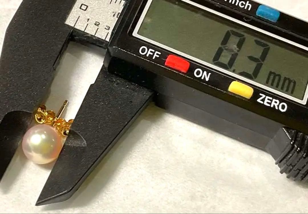 k18高級大粒アコヤ本真珠スタッドピアス ゴールドキャッチ付き