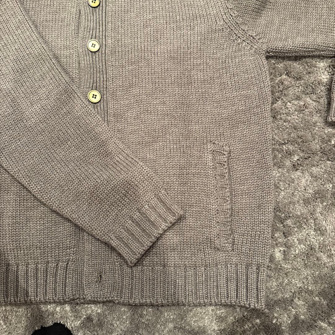 美品　ZANONE ザノーネ　カーディガン　ウール　グレー　48