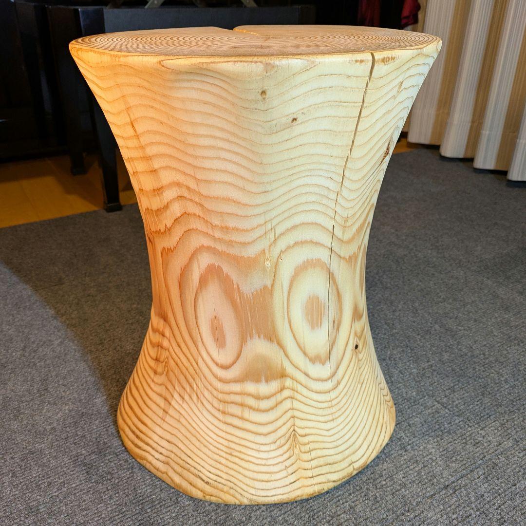 モミ　天然木　丸太　椅子　スツール　高さ約40㎝
