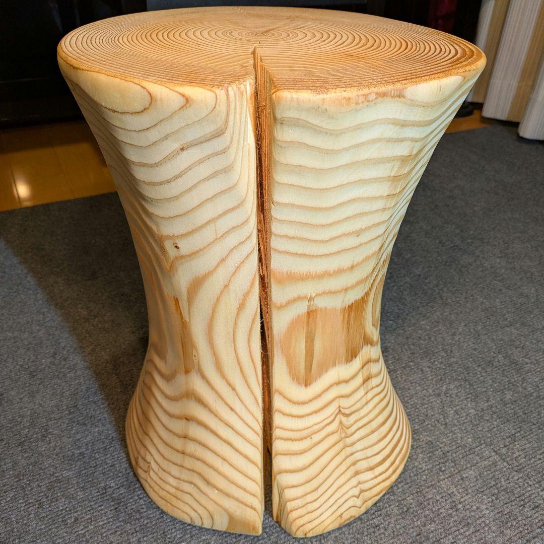 モミ　天然木　丸太　椅子　スツール　高さ約40㎝