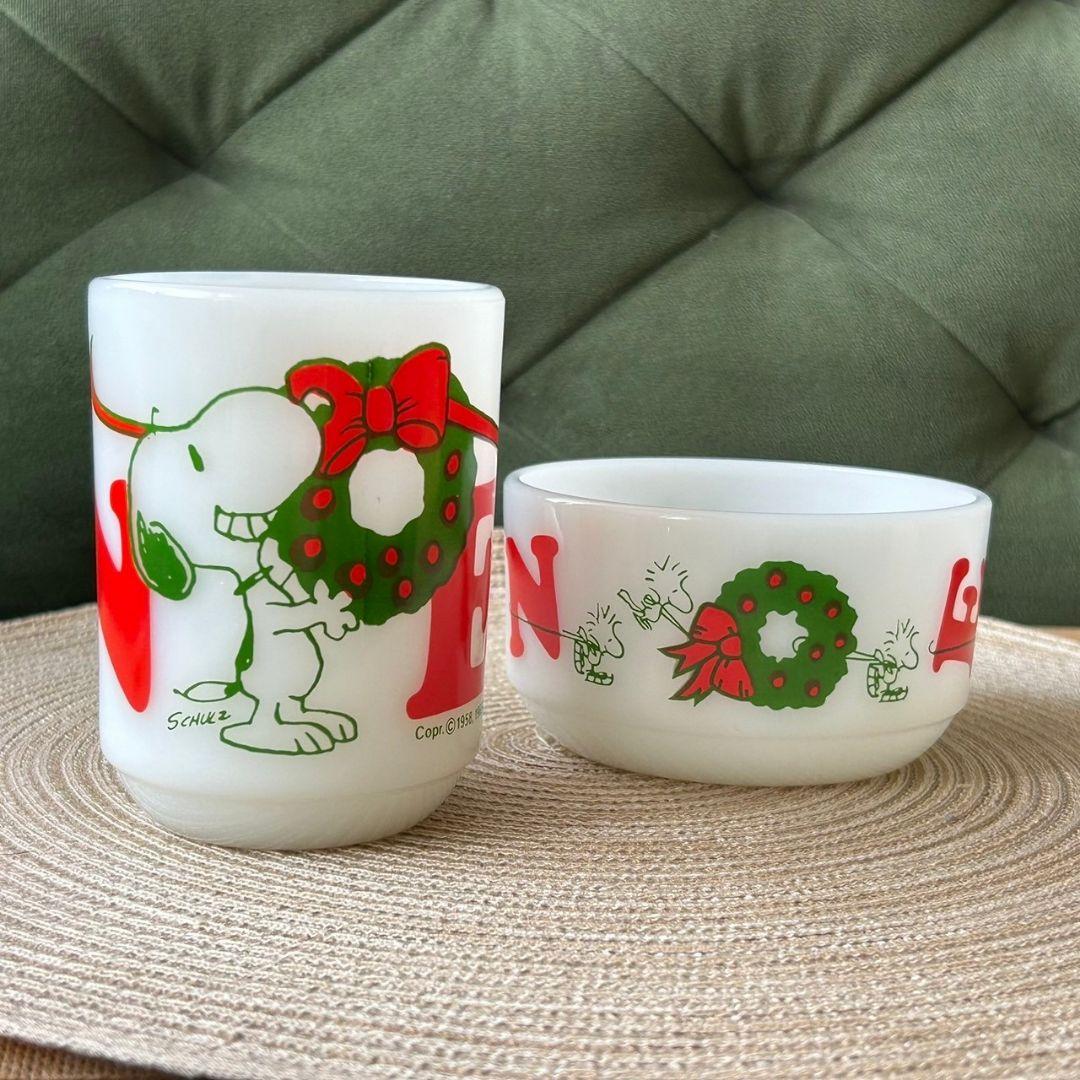 ファイヤーキング　スヌーピー　ノエル　マグ＆ボウルセット