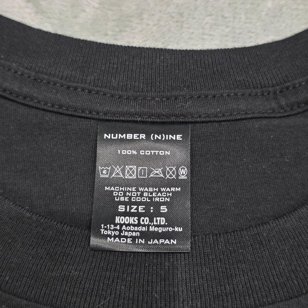 ナンバーナイン　Tシャツ　5　ブラック　touch　me I'm sick