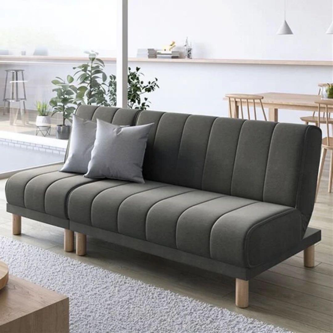 ソファベッド　リクライニング　ローソファ　フロアソファ　カウチソファ　３人掛け