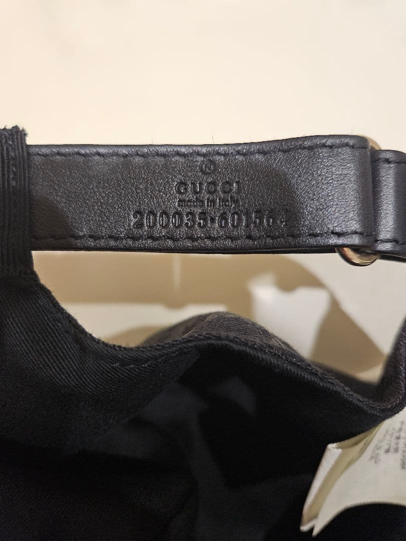 GUCCI ブラック GGパターン キャップ　グッチ