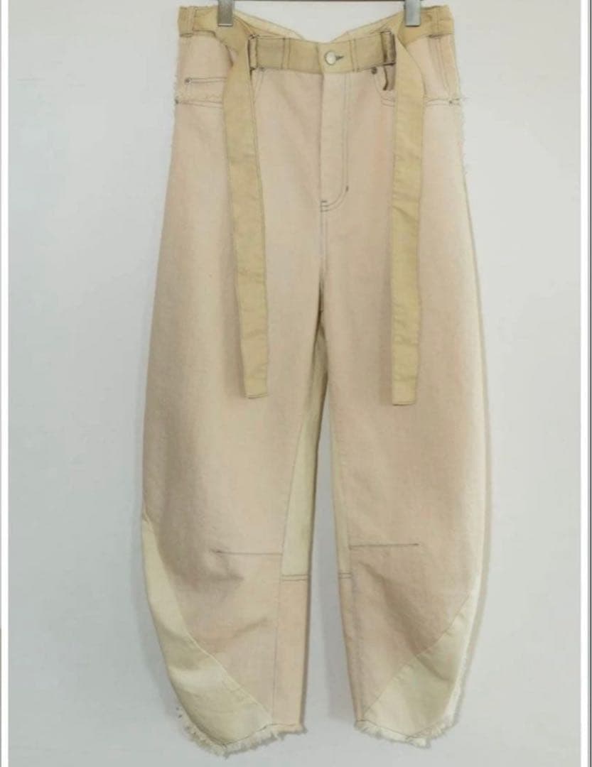 パンツ Knuth Marf twobuckles patchwork denim