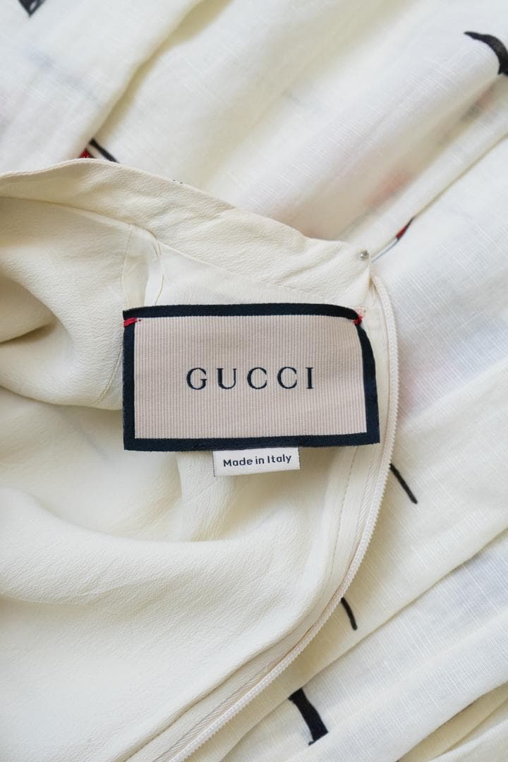 GUCCI グッチ ヨット柄 プリーツ ワンピース