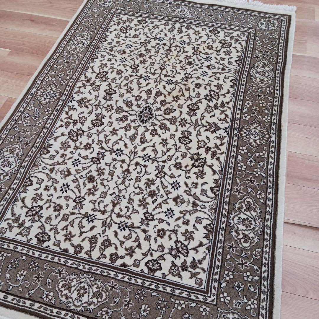 Y3350 トルコ カイセリ絨毯 ウール×コットン 手織 177×118㎝