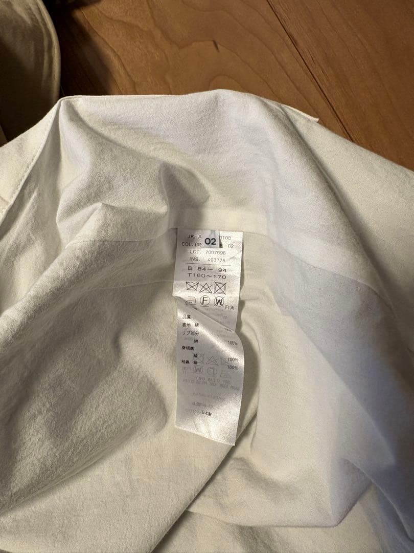 ジャケット・アウター ATON 22SS GIZA WEATHER HARRINGTON JACKET