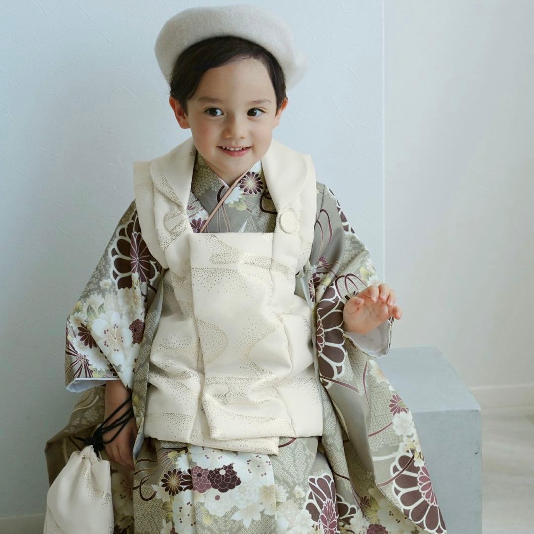 ✨即日発送可能✨ひよこ商店 七五三 3歳 男の子 グリーン 着物フルセット
