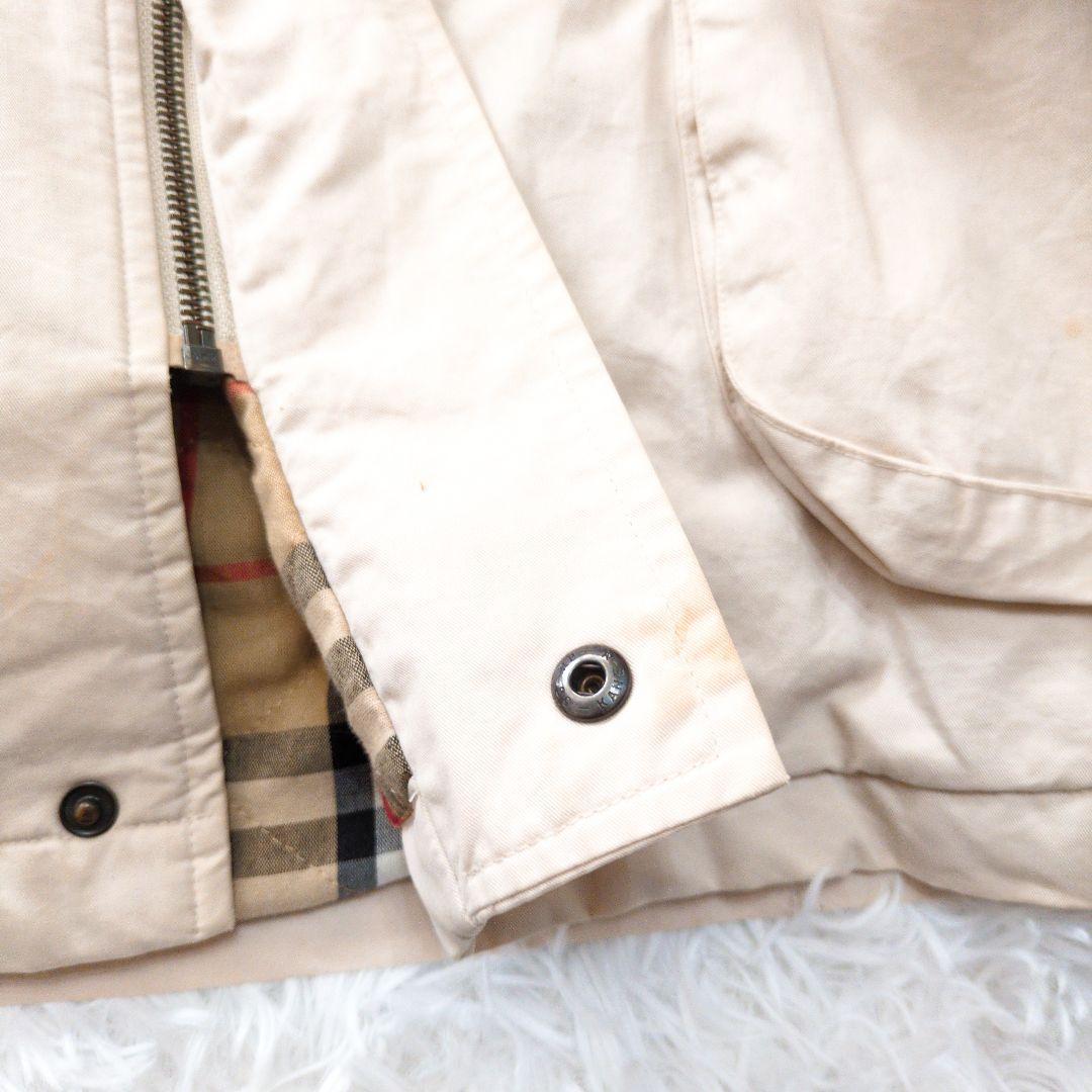 バーバリーロンドン　ステンカラーコート　裏地キルト　ベージュ　チェック柄6183