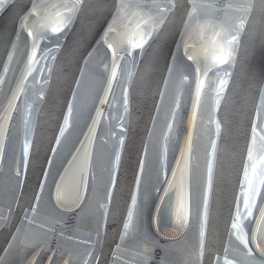 クリストフル パール ケーキフォーク コーヒースプーン 未開封 12点 箱付き