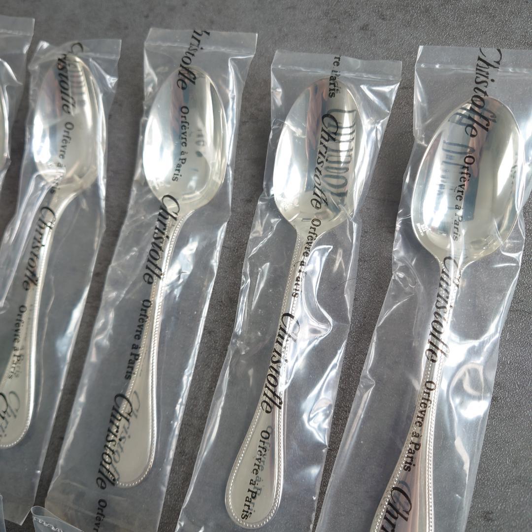 クリストフル パール ケーキフォーク コーヒースプーン 未開封 12点 箱付き