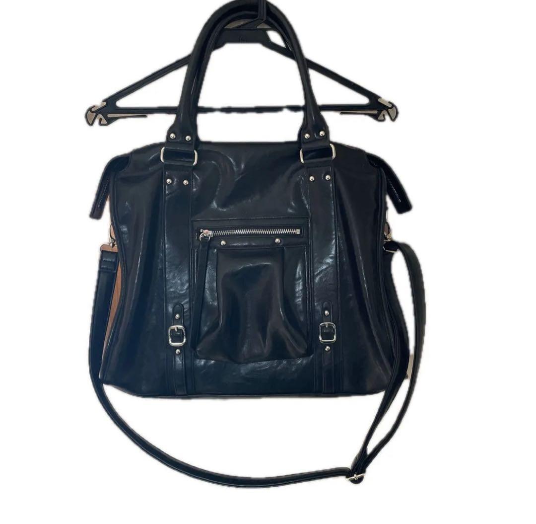 JEANASIS 2way アンティークフェイクレザーボストンバッグ