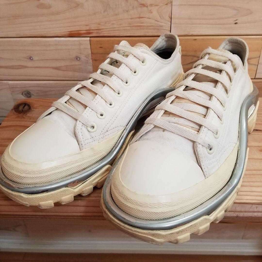 美品　アディダス デトロイト ランナー ラフ シモンズ　アイボリー　25.0