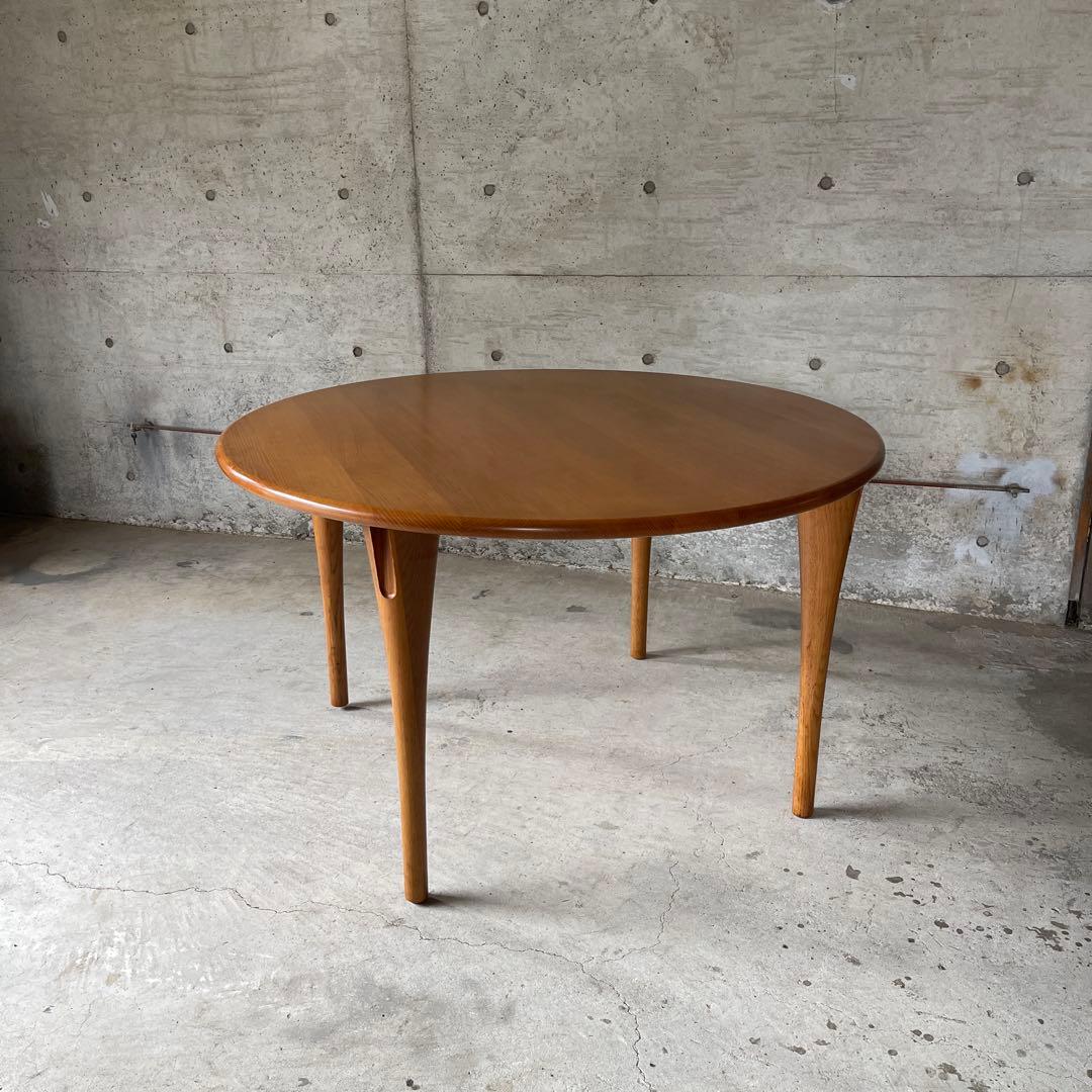 飛騨産業 キツツキ 侭 オーク材 北欧スタイル　ナチュラル円形ダイニングテーブル