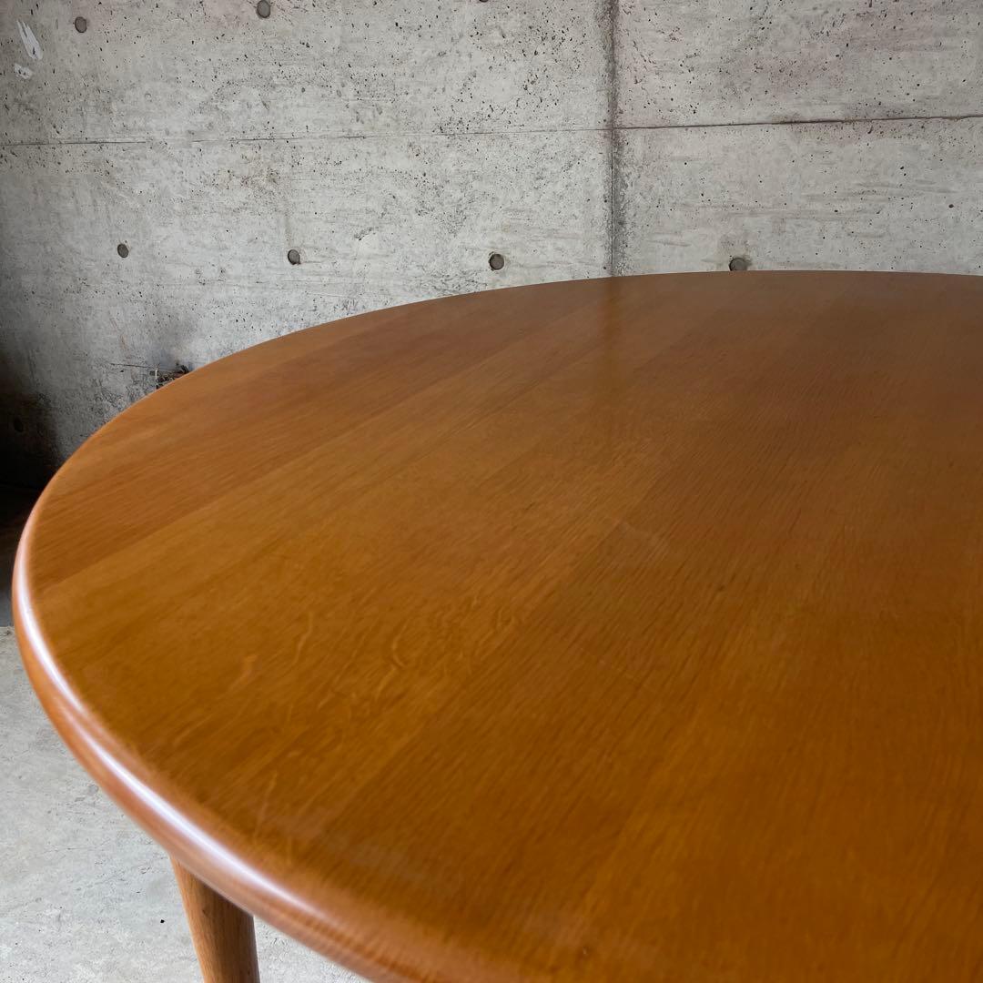 飛騨産業 キツツキ 侭 オーク材 北欧スタイル　ナチュラル円形ダイニングテーブル