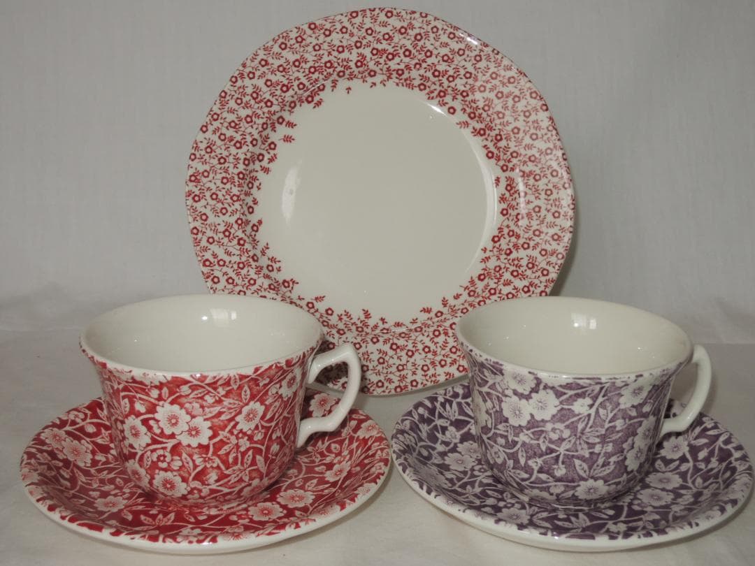 バーレイ　レッドキャリコ、マルベリーキャリコセット