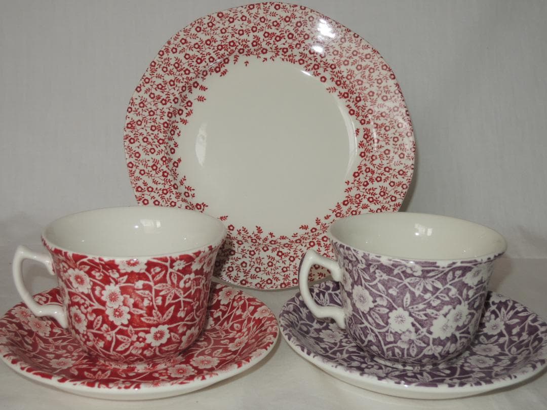 バーレイ　レッドキャリコ、マルベリーキャリコセット