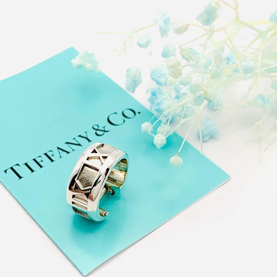 美品 オールドティファニー アトラス フープ ピアス 片耳 シルバー925