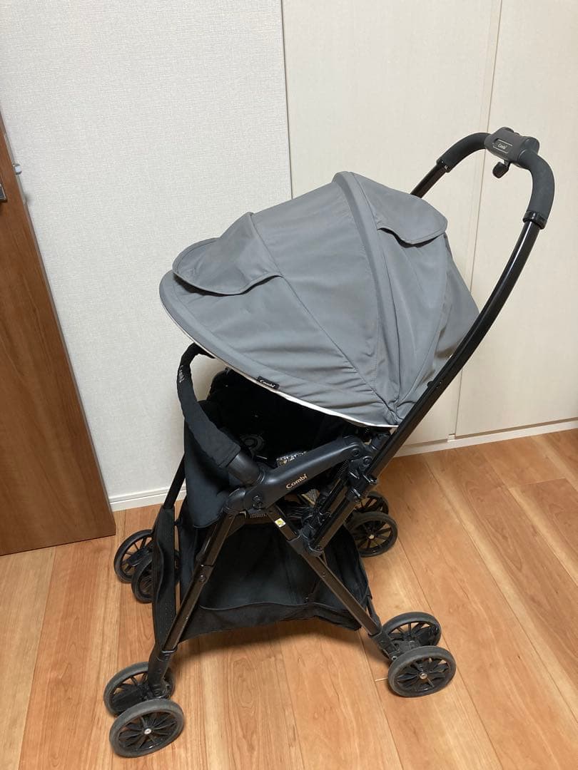 美品　コンビ スゴカル　 エッグショック AM メッシュグレー　ベビーカー　A型