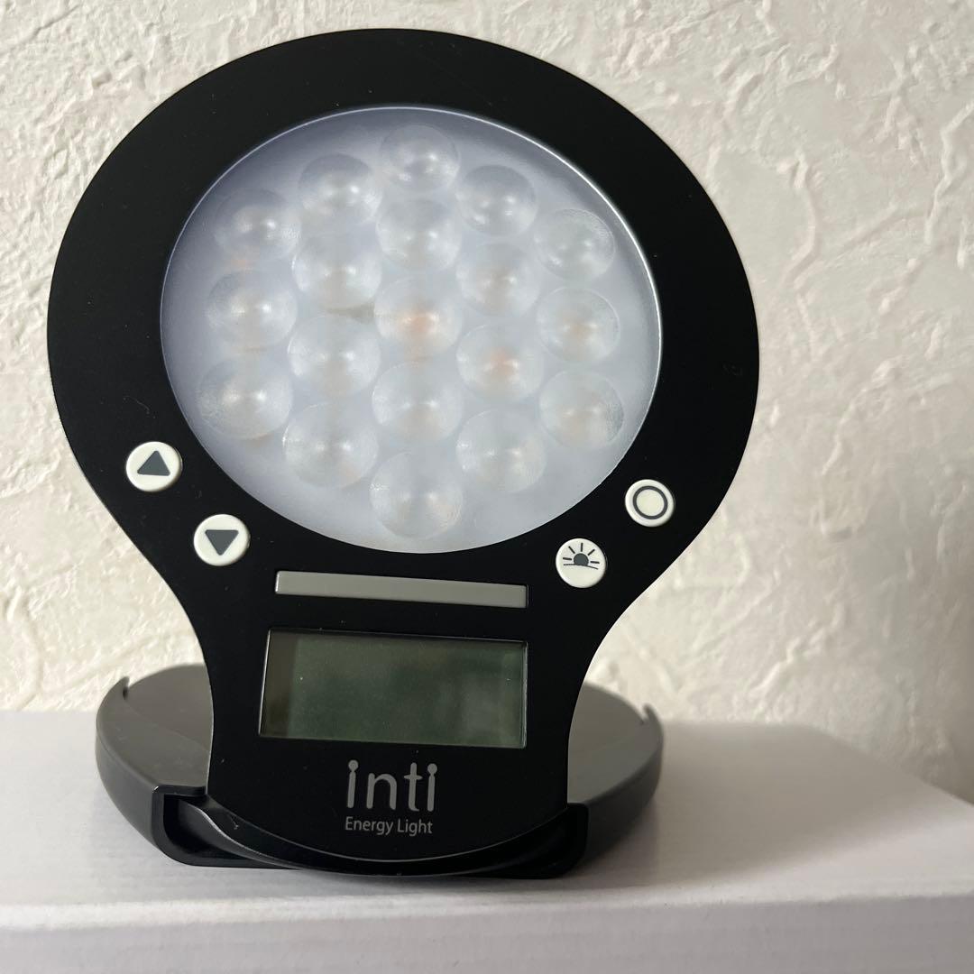 inti4s 光目覚まし時計　黒　ブラック