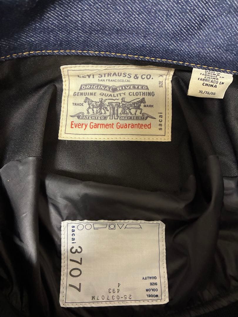 たか　sacai×LEVI'S デニムジャケット サイズ4