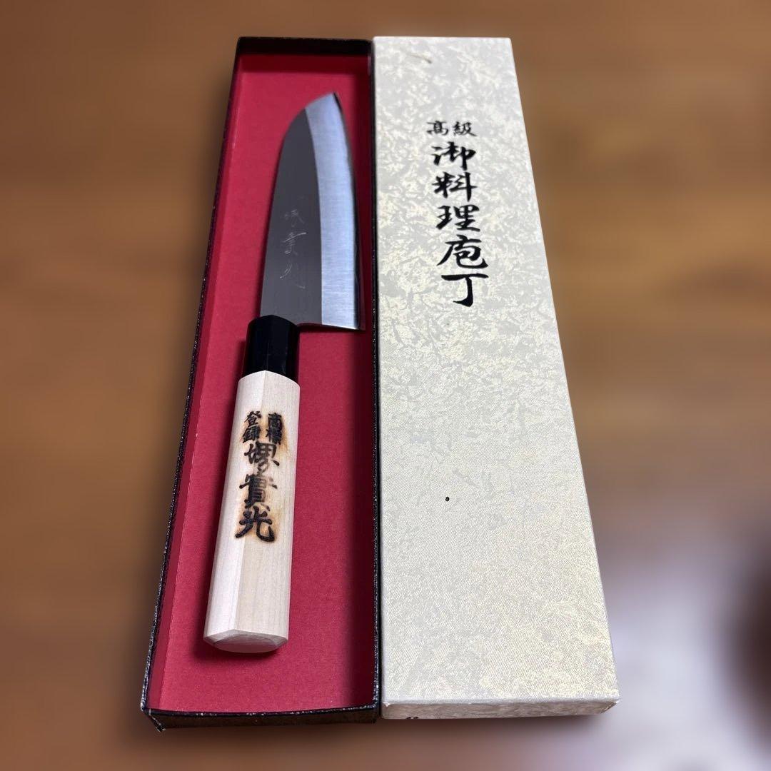 【新品未使用】堺實光 出刃包丁　木製ハンドル 30cm