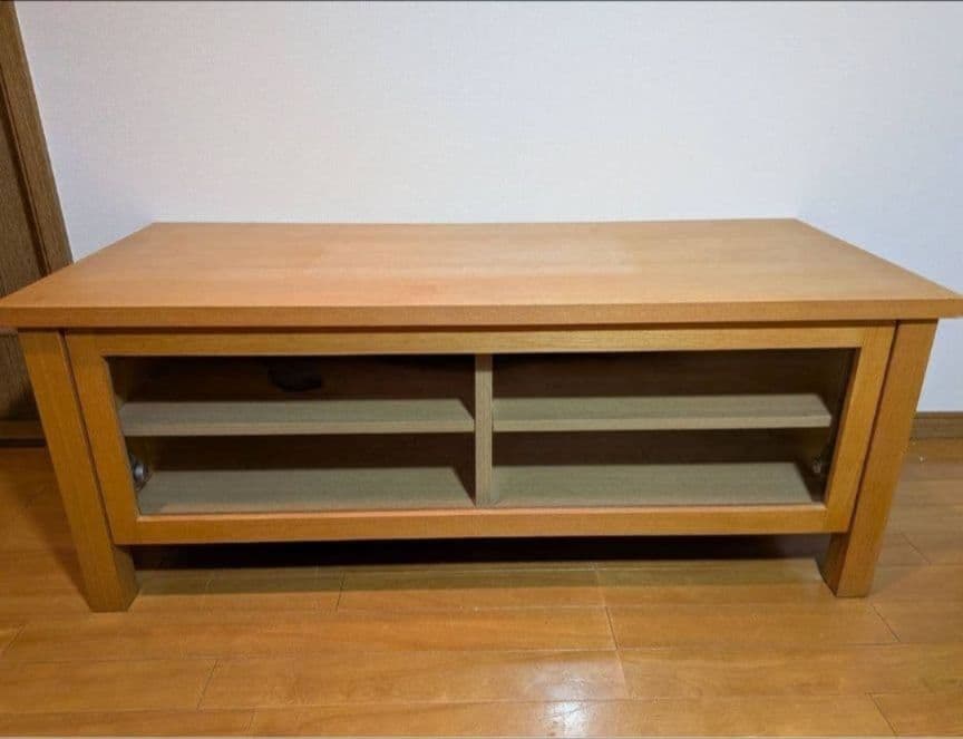 《送料込》無印良品 木製テレビボード 棚 タモ材 収納 木製家具 TV台廃盤家具
