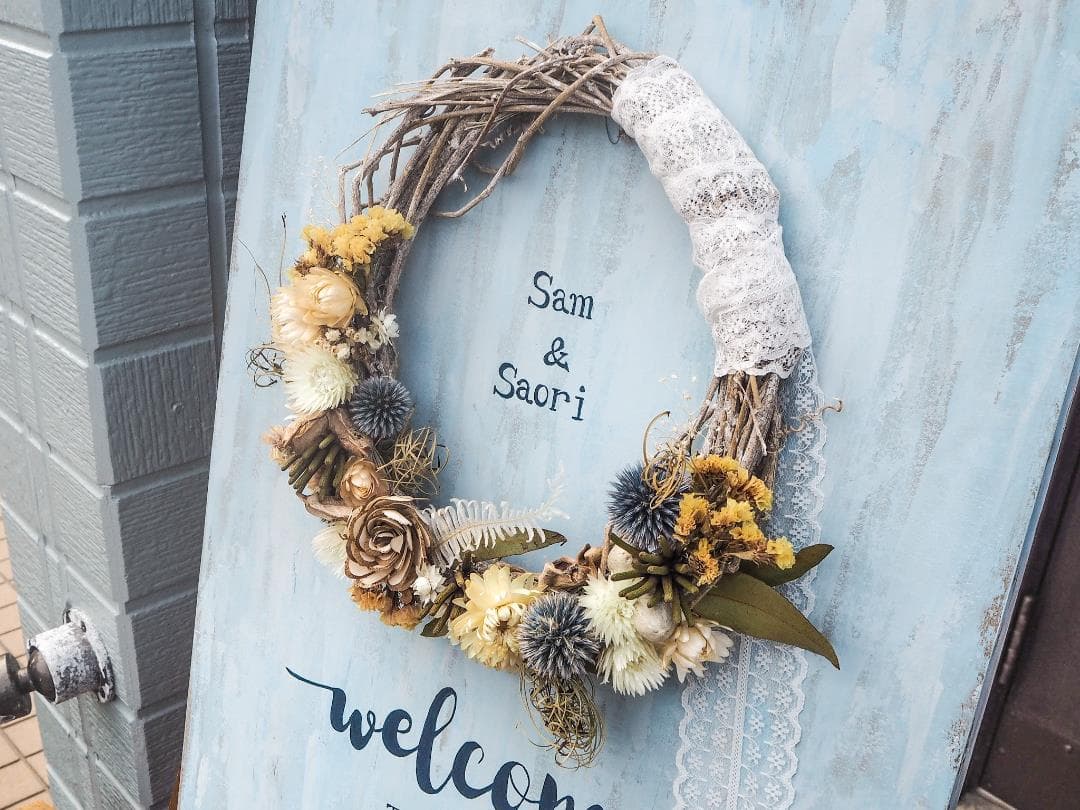 ドライフラワーリース　～Sea～　ハンドメイド・オーダー