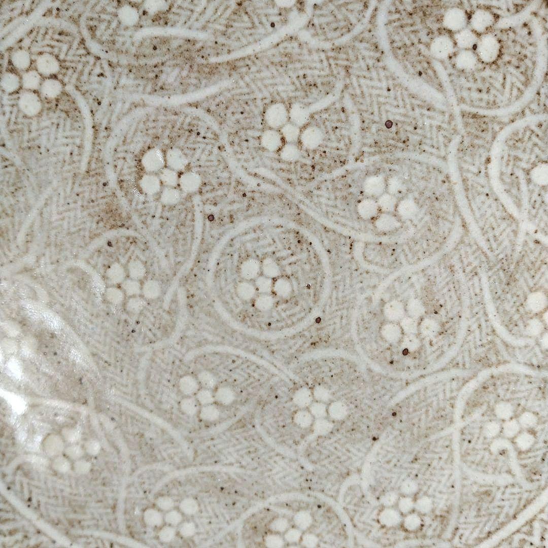 【本物保証】島岡達三 地釉縄文象嵌皿 共箱 栞 人間国宝 美品