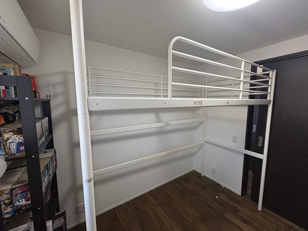 ホワイト ロフトベッド シングル