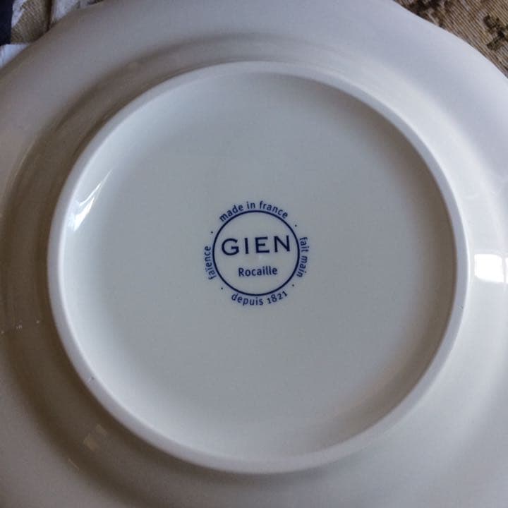 【新品】Gien France Rocaille Blanc デザートペア