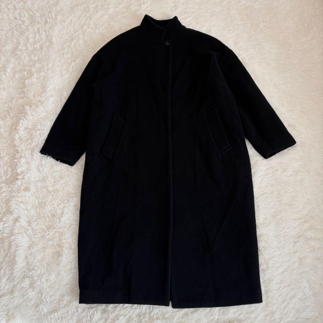【2024年モデル】mizuiroind ウールブレンドスタンドカラーコート