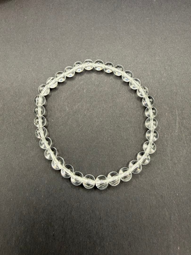 天然石 ニードル・イン・トパーズ ブレスレット（内周13-14cm）⑫