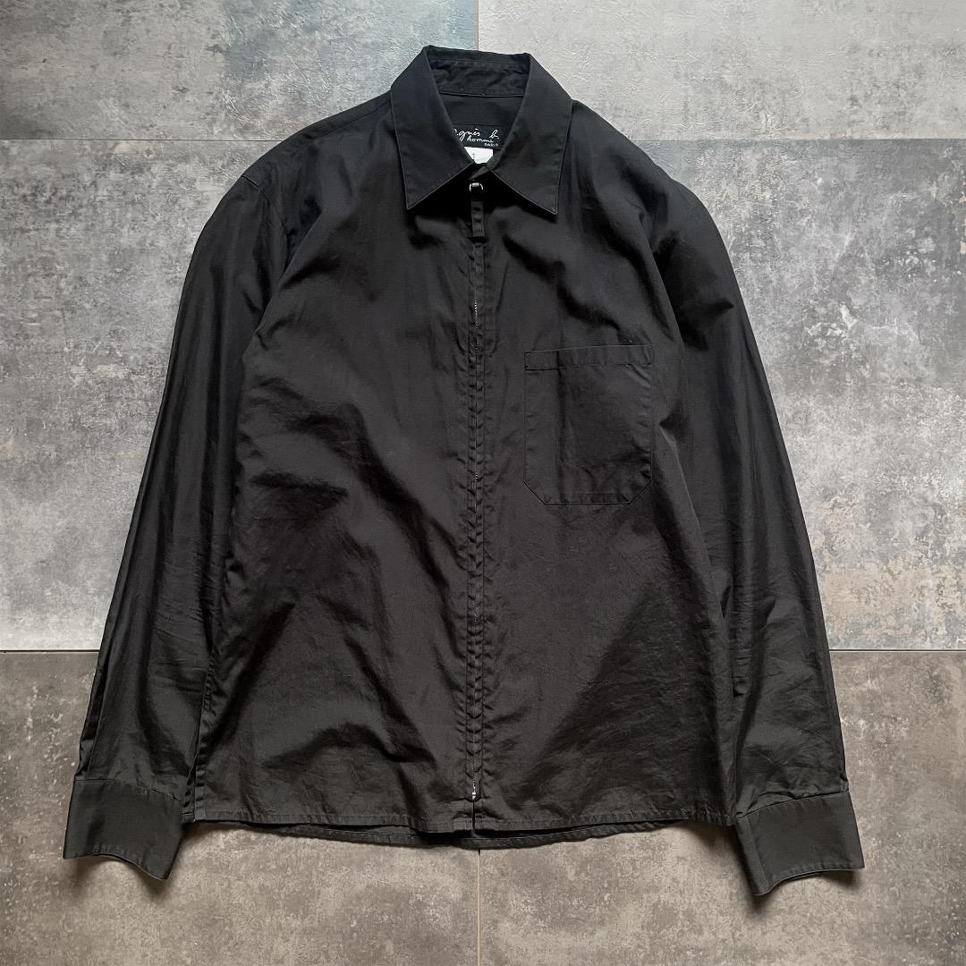 OLD Agnes b. homme PARIS ジップシャツ アニエスベー 黒