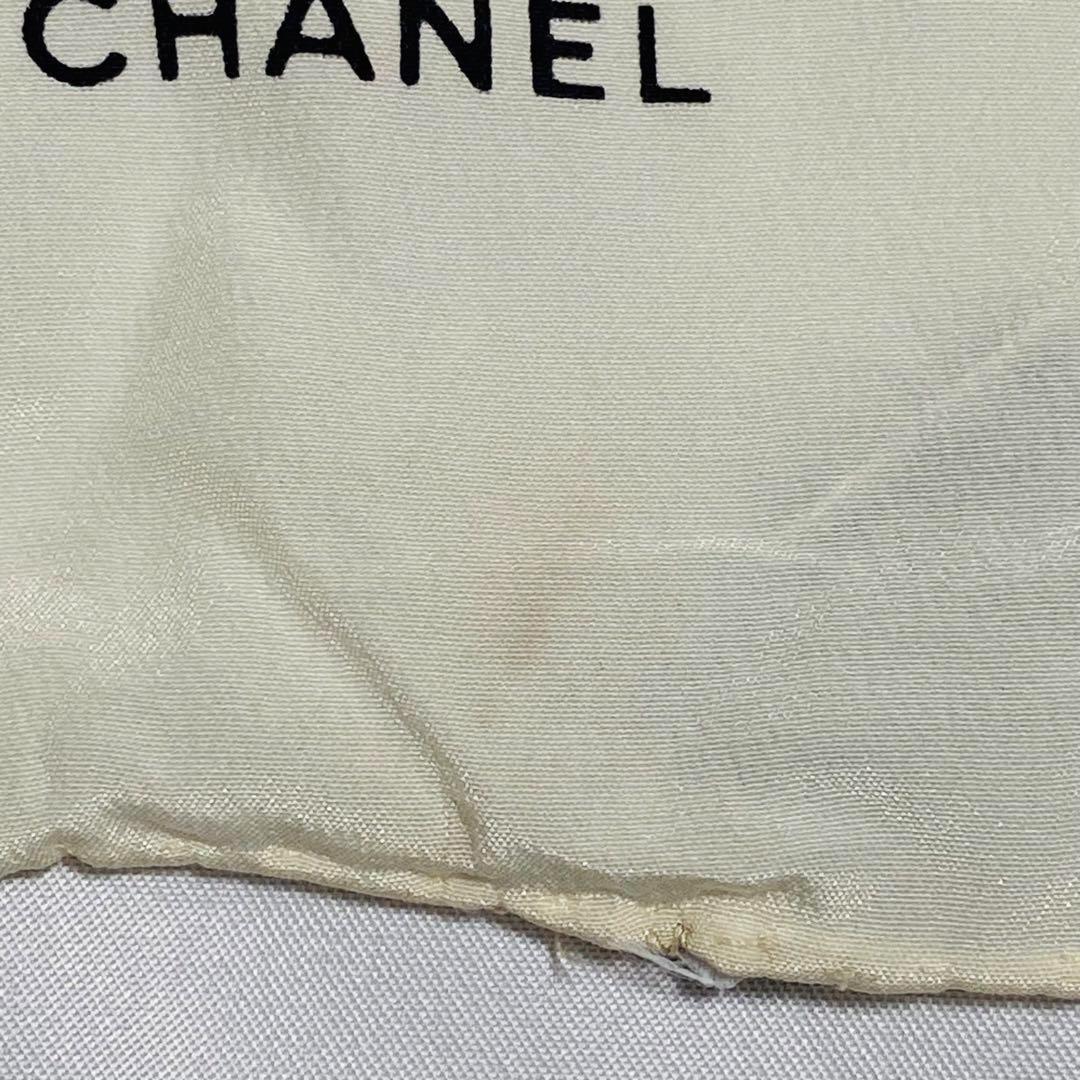 ☆CHANEL☆ ミニスカーフ ドット シルク オフホワイト ブラック.