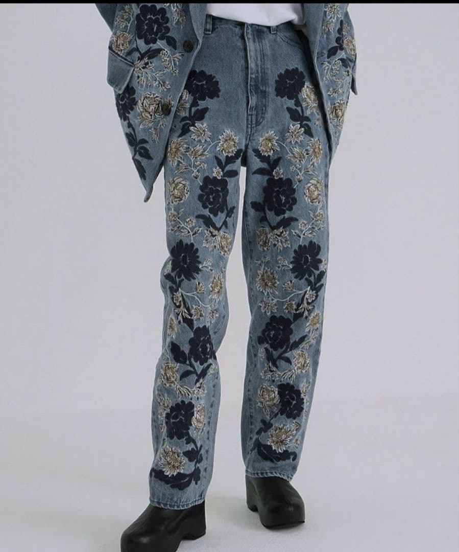 CLANE FLOWER EMBROIDERY PANTS クラネ 2 デニム