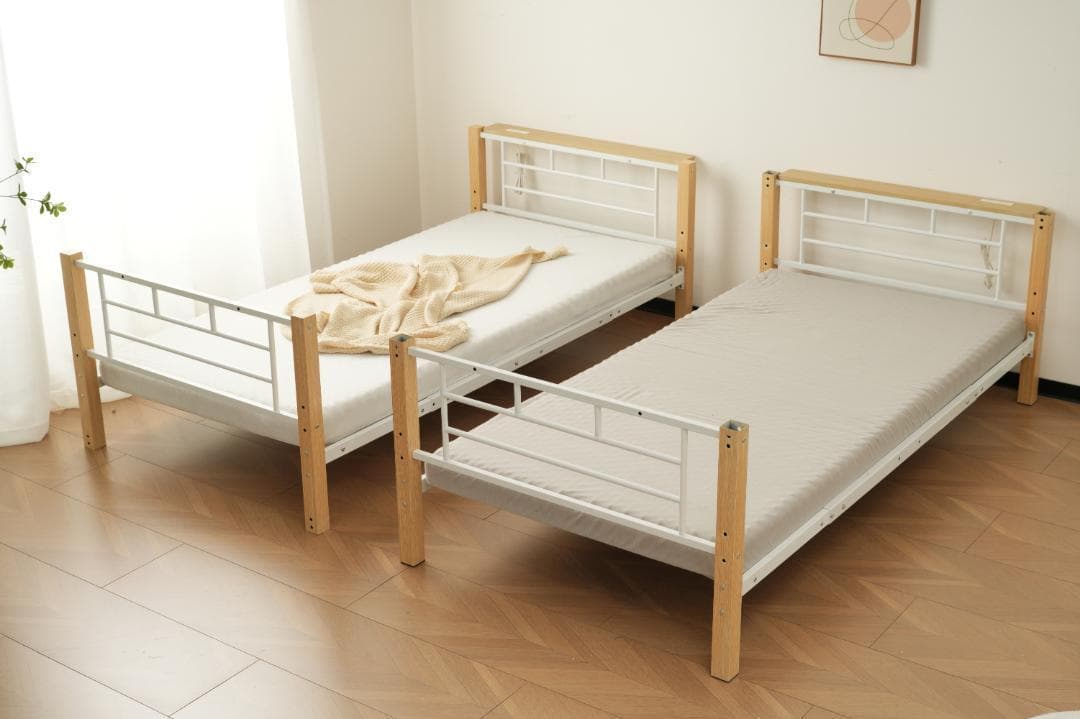 【高さ150cm】ロフトベッド パイプベッド シングル ロータイプ 分割可能