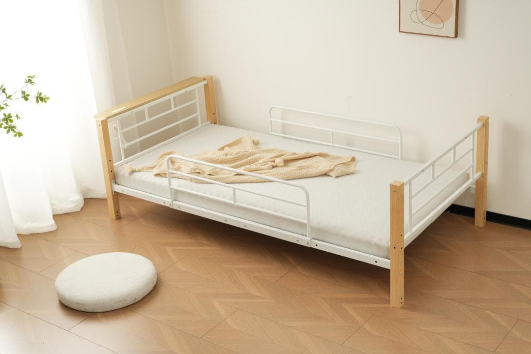 【高さ150cm】ロフトベッド パイプベッド シングル ロータイプ 分割可能