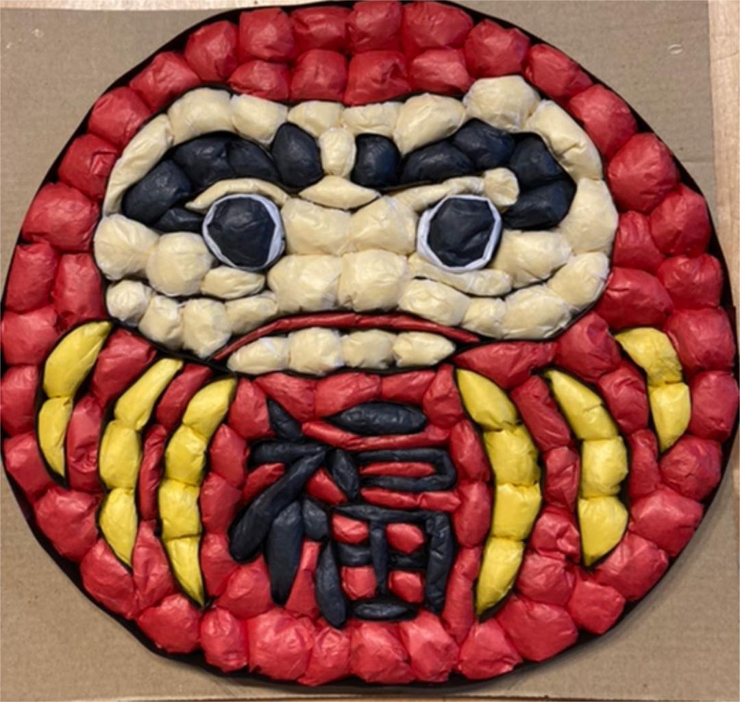 縁起物　だるま　お花紙で手作り　福　神棚　ご利益　壁掛け