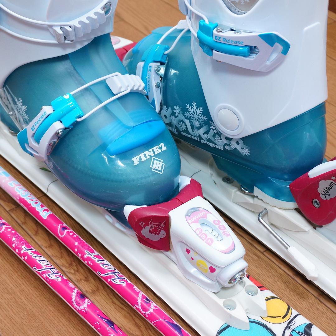 メンテ済 120cm 靴21cm ROSSIGNOL スキーセット おまけ