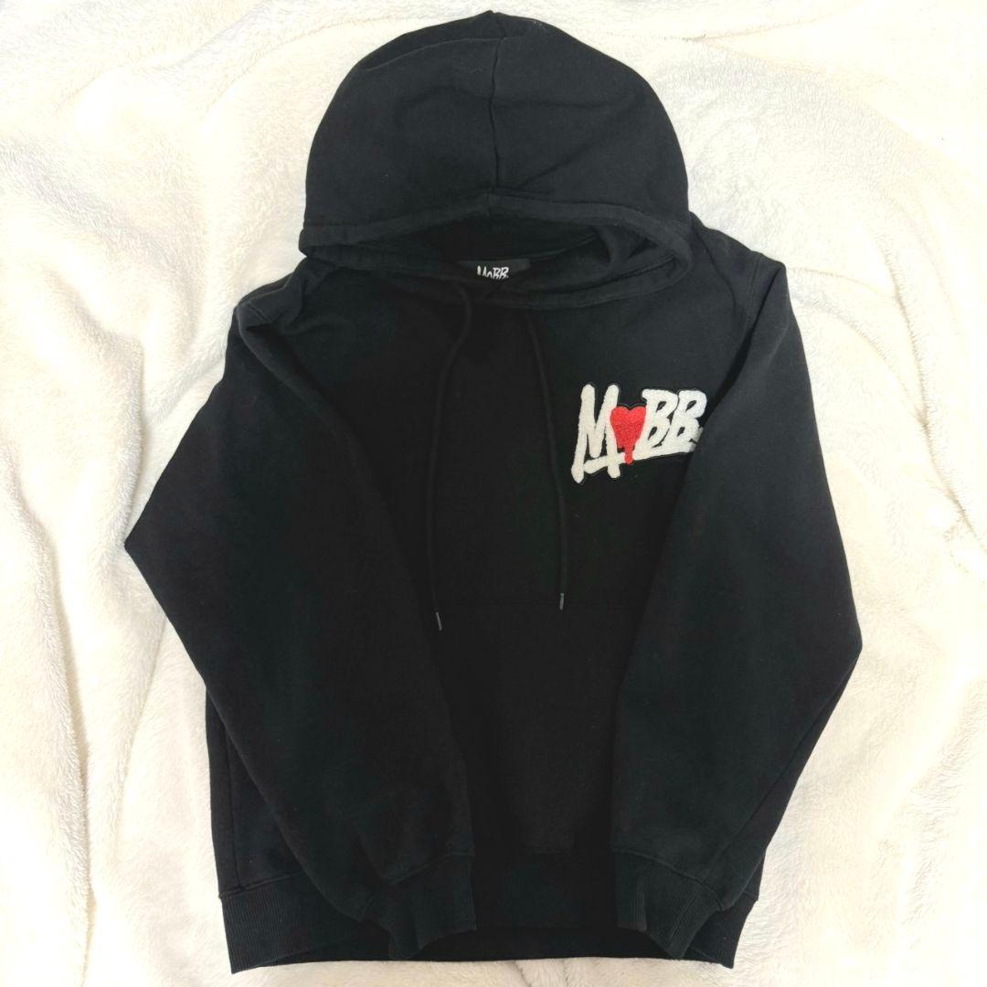 MOBB モブ トップス パーカー ハート ロゴ 刺繍