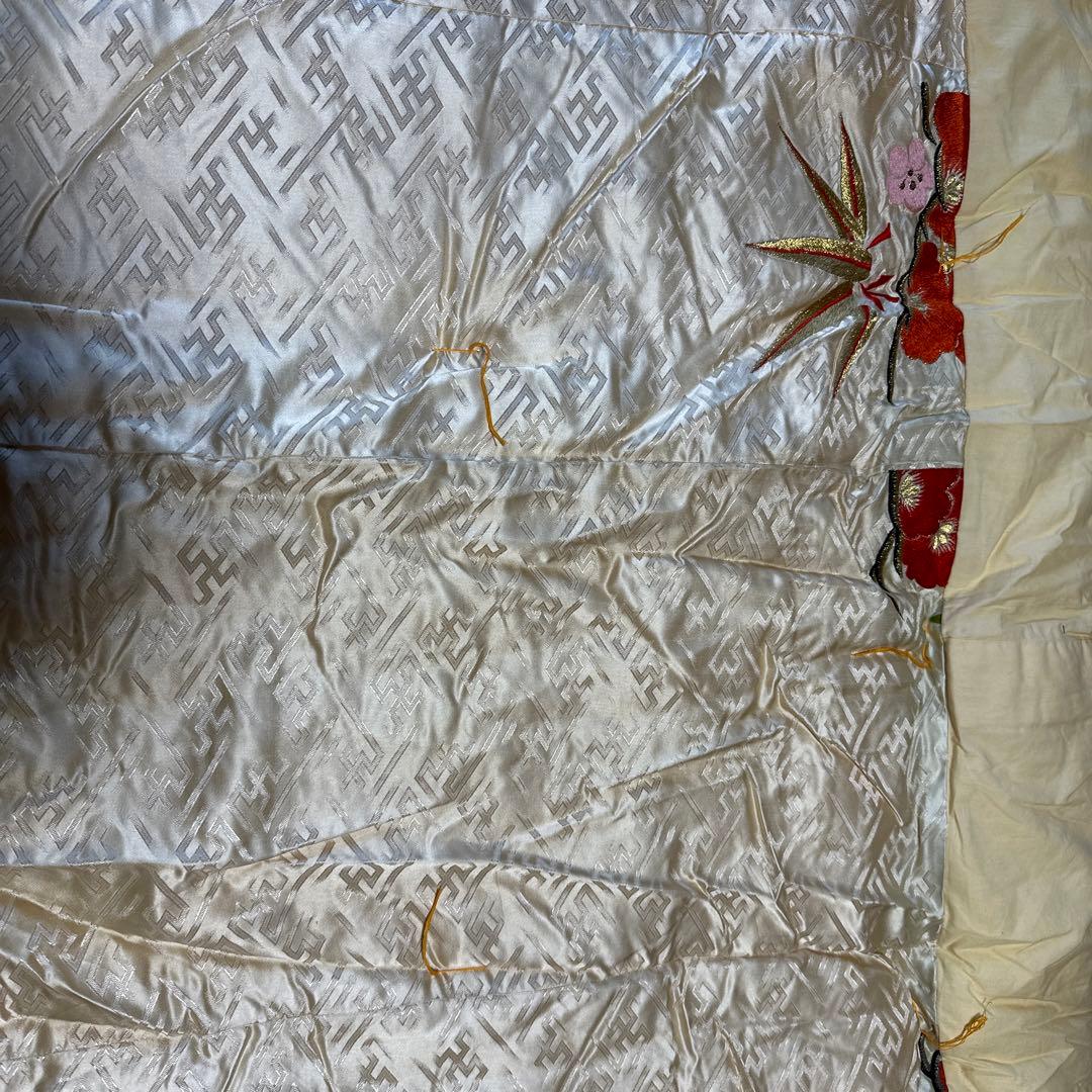 婚礼掛け布団　刺繍　レトロ