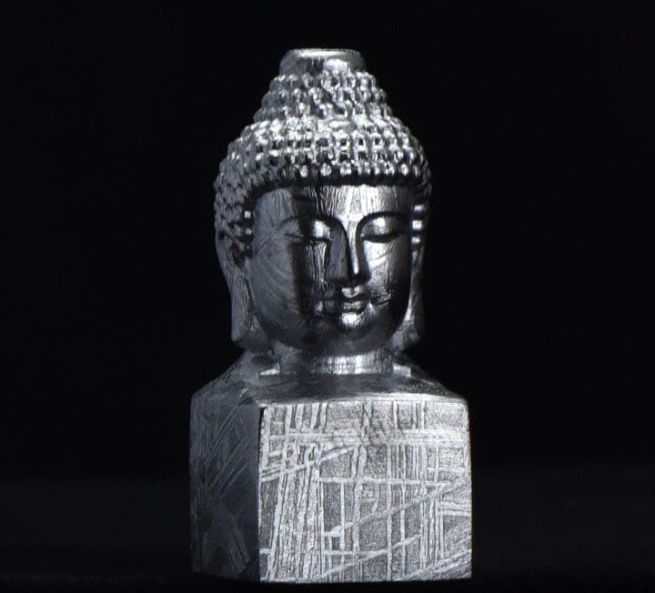 ムオニナルスタ隕石 ムオニオナルスタ隕石 置物　鉄隕石 大仏  印鑑