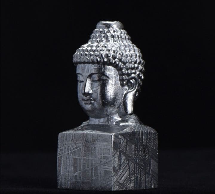 ムオニナルスタ隕石 ムオニオナルスタ隕石 置物　鉄隕石 大仏  印鑑