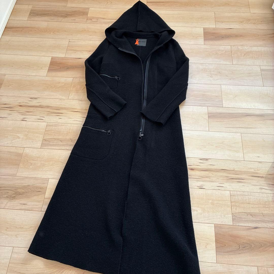 美品　フランス　COP.COPINE ウール 超ロング丈コート ダブルジップ