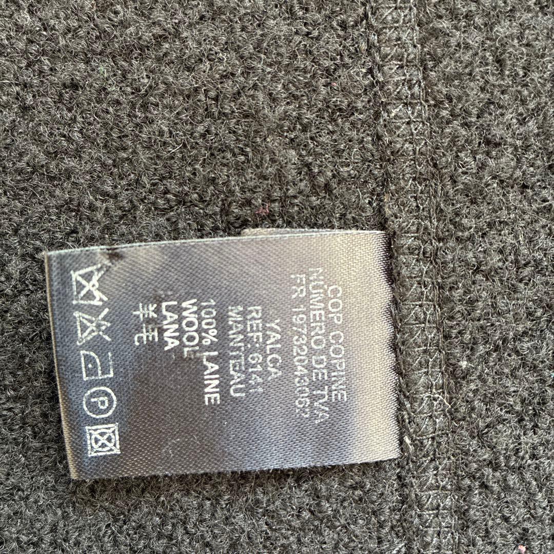 美品　フランス　COP.COPINE ウール 超ロング丈コート ダブルジップ