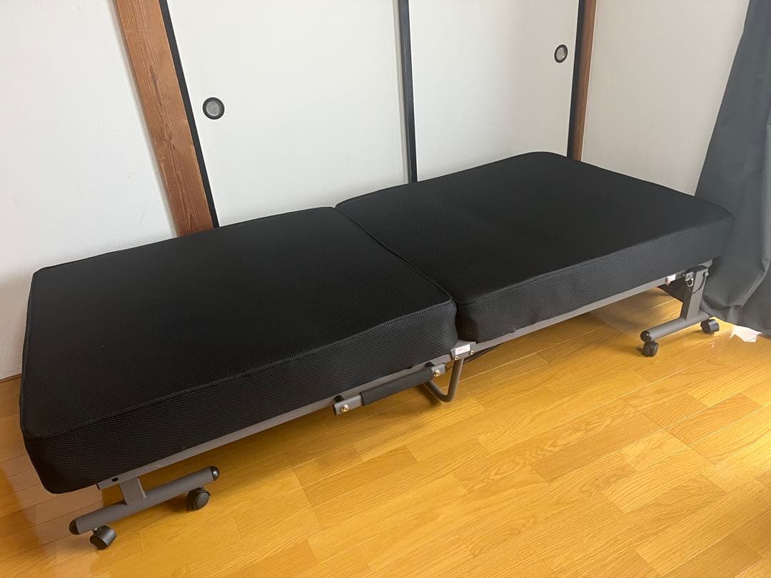 アイリスオーヤマ 折りたたみベッド OTB-PSN／現行モデル／説明書付き／美品