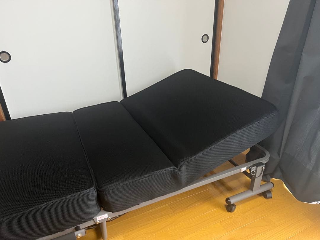 アイリスオーヤマ 折りたたみベッド OTB-PSN／現行モデル／説明書付き／美品