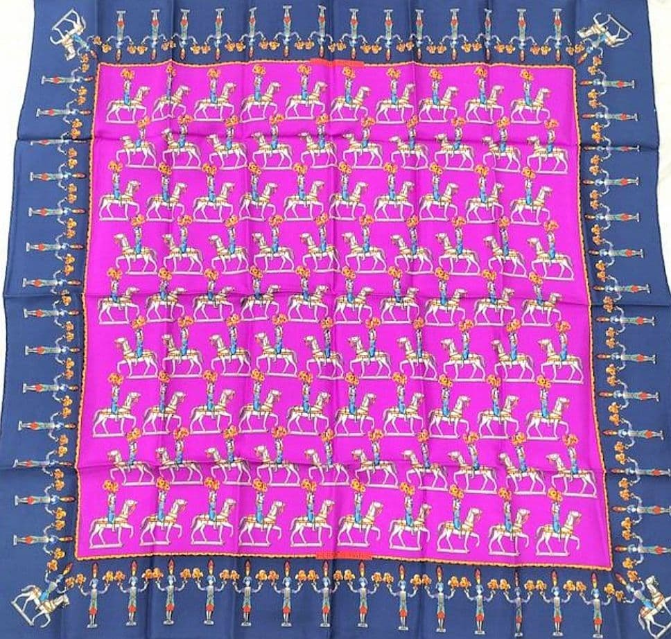 エルメス　HERMES　スカーフ　カレ90　花火師